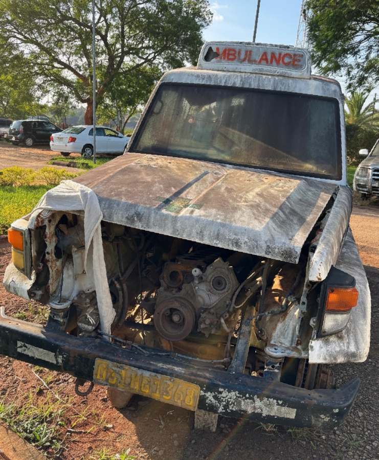 Smadret ambulance i Mzuzu
